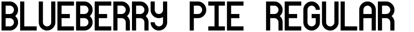 Blueberry Pie Regular font
