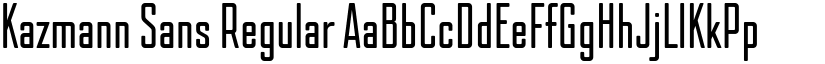 Kazmann Sans Regular font