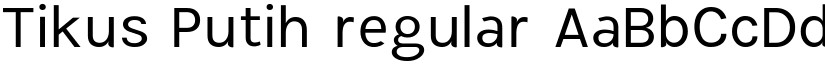 Tikus Putih regular font