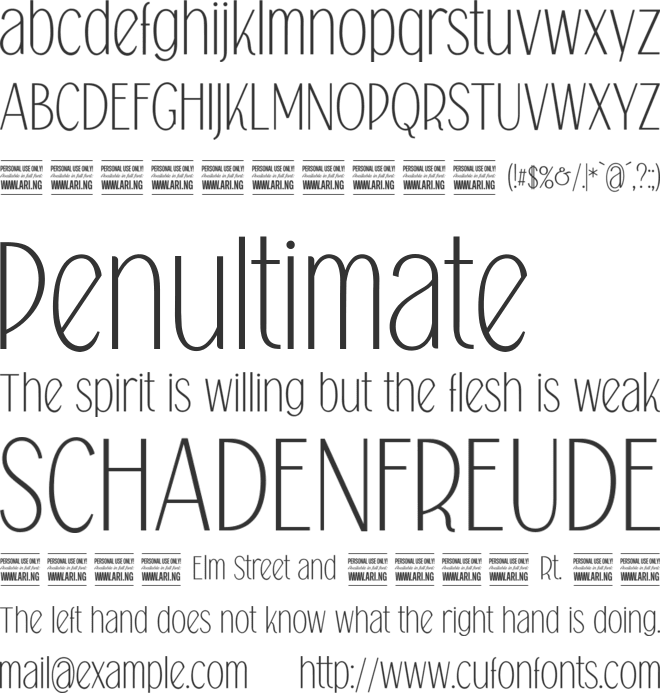 Falkin Sans  PERSONAL font preview