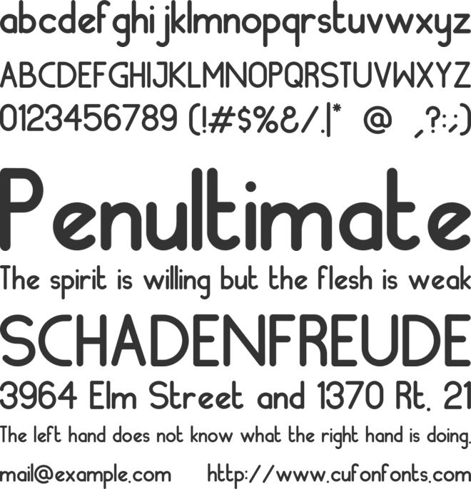 Machala Sans font preview