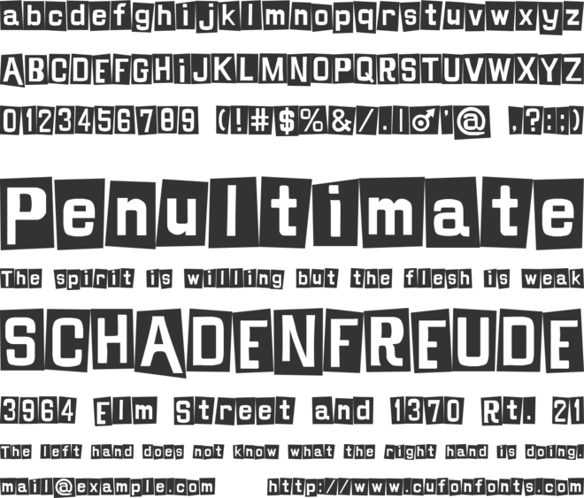 Shinji Blues font preview