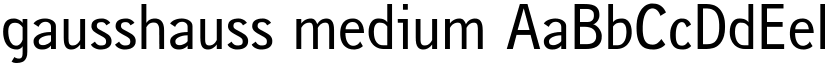 gausshauss medium font