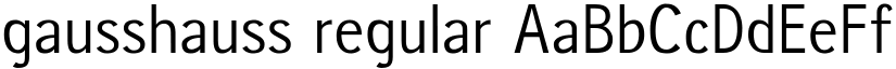 gausshauss regular font