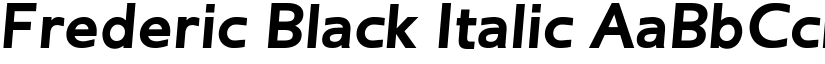 Frederic Black Italic font
