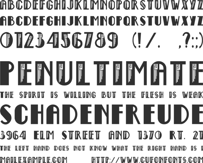 Empire State Deco font preview