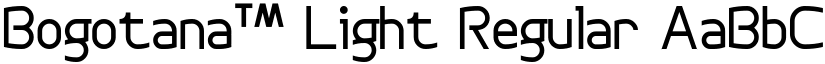 Bogotana™ Light Regular font