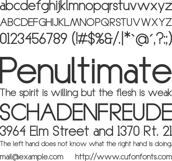 Konztante font preview