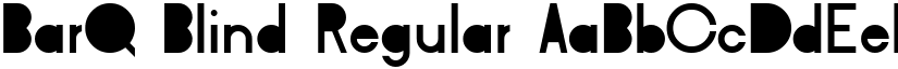 BarQ Blind Regular font