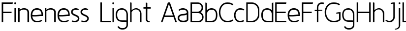 Fineness Light font