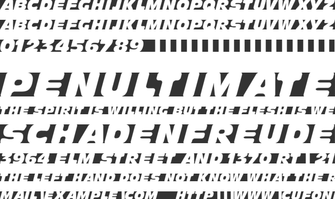 Obliquo font preview