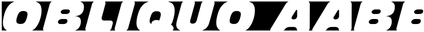 Obliquo font