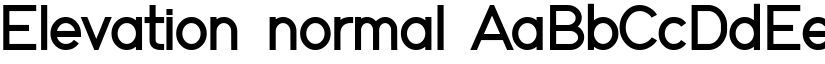 Elevation normal font