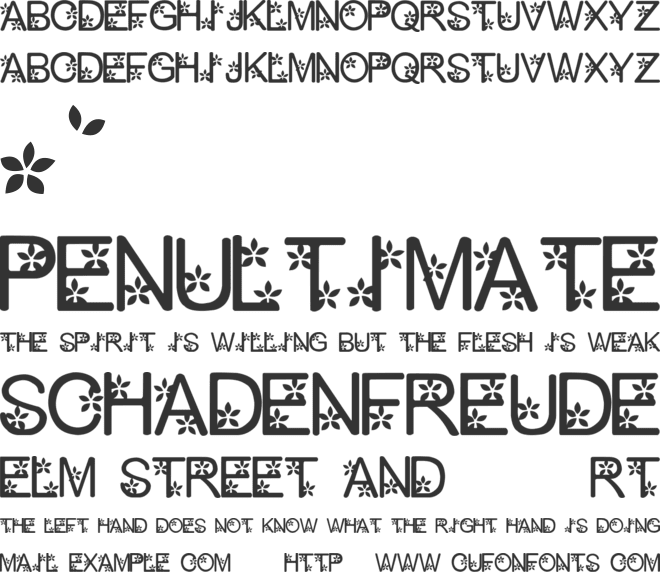 Petty1.0 font preview