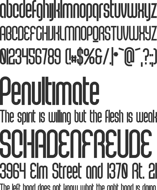 Scantype Black PERSONAL USE font preview