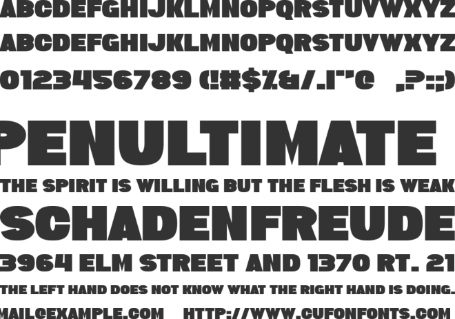 Take Me On font preview