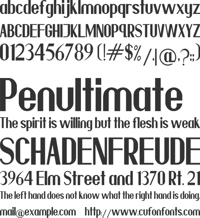 Villanesia font preview