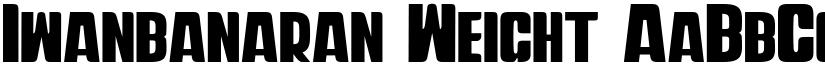Iwanbanaran Weight font