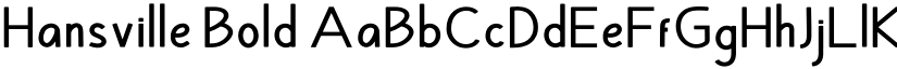 Hansville Bold font