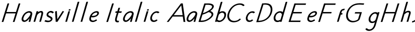 Hansville Italic font