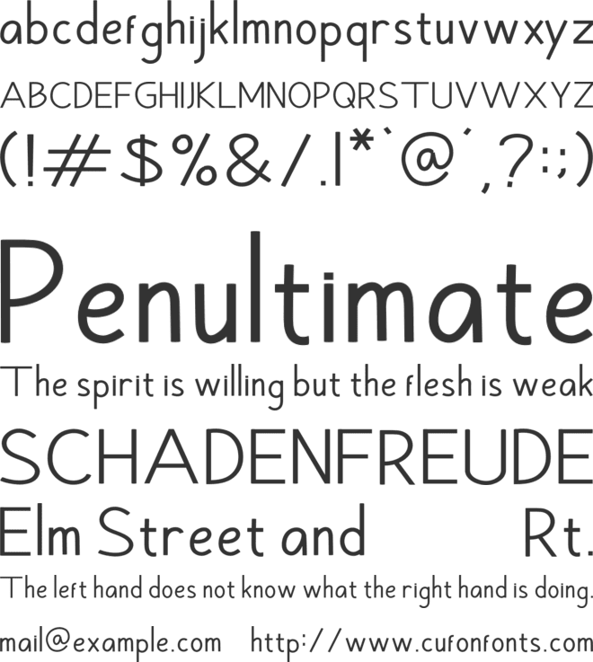 Hansville font preview
