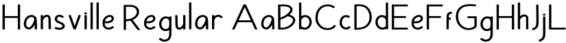Hansville Regular font