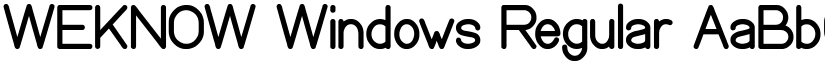 WEKNOW Windows Regular font