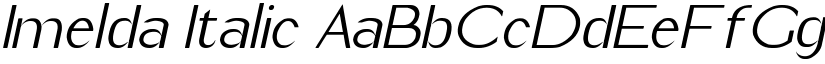 Imelda Italic font