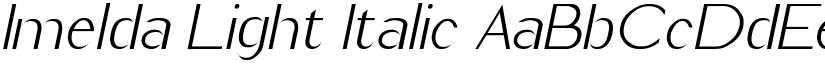 Imelda Light Italic font