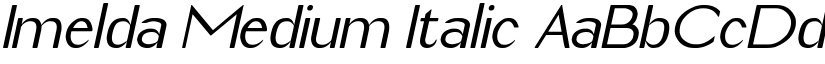 Imelda Medium Italic font