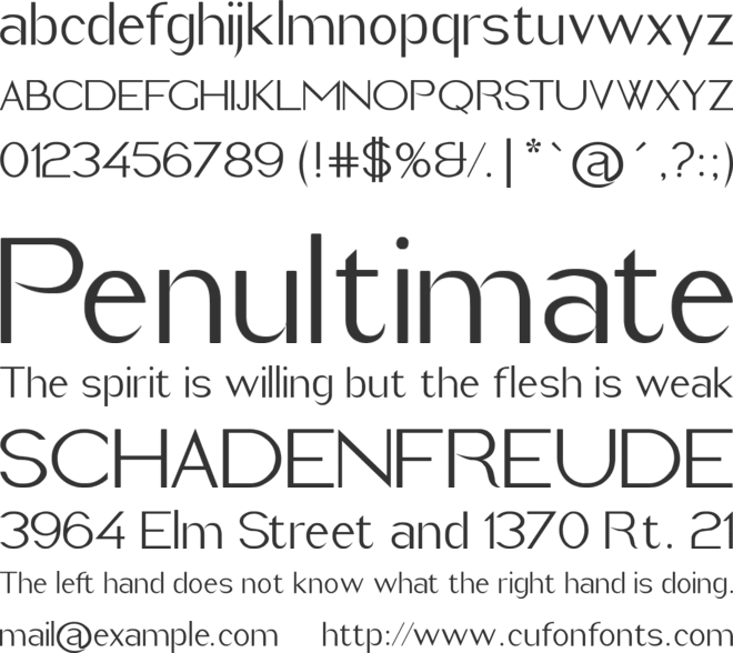 Imelda font preview