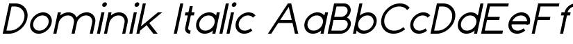 Dominik Italic font
