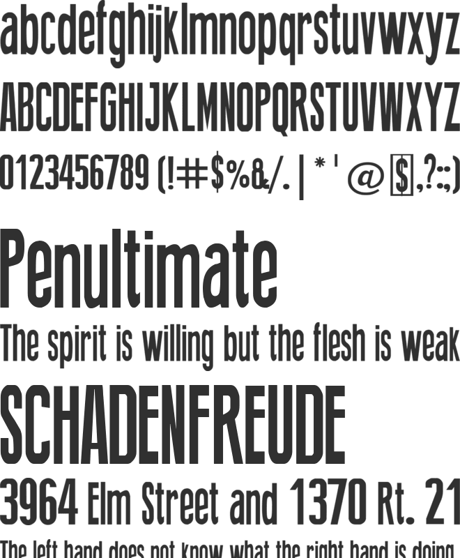 Thing Press font preview
