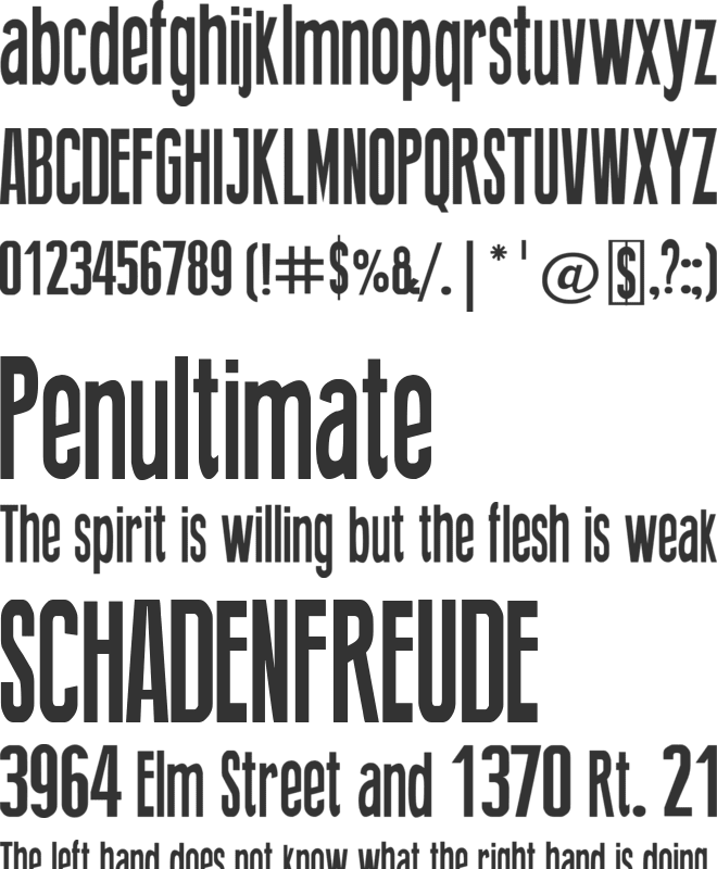 Thing Press font preview