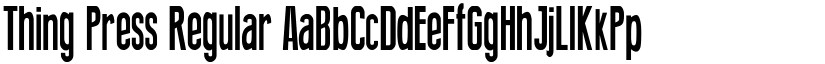 Thing Press Regular font