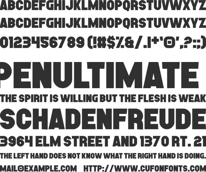 Horticulture font preview
