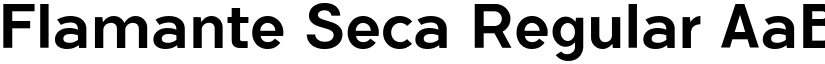 Flamante Seca Regular font