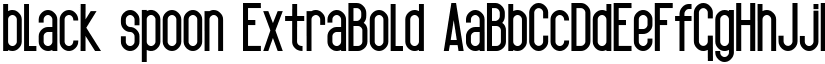 black spoon ExtraBold font