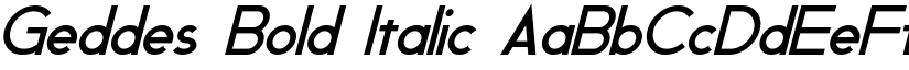 Geddes Bold Italic font