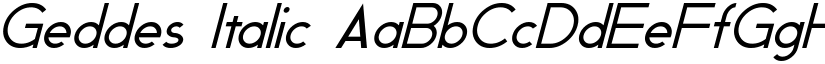 Geddes Italic font