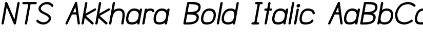 NTS Akkhara Bold Italic font