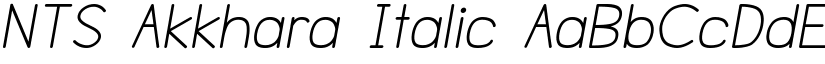 NTS Akkhara Italic font