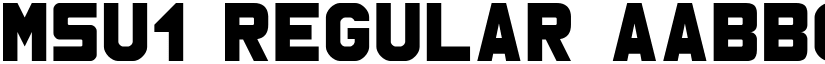 MSU1 Regular font