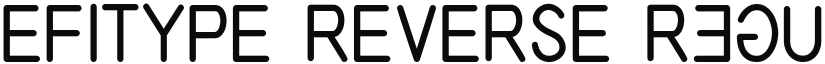 EFITYPE REVERSE font download