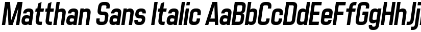 Matthan Sans Italic font