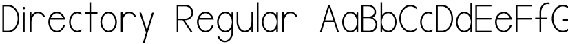 Directory Regular font
