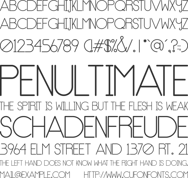 NoType font preview
