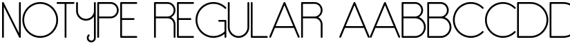 NoType Regular font