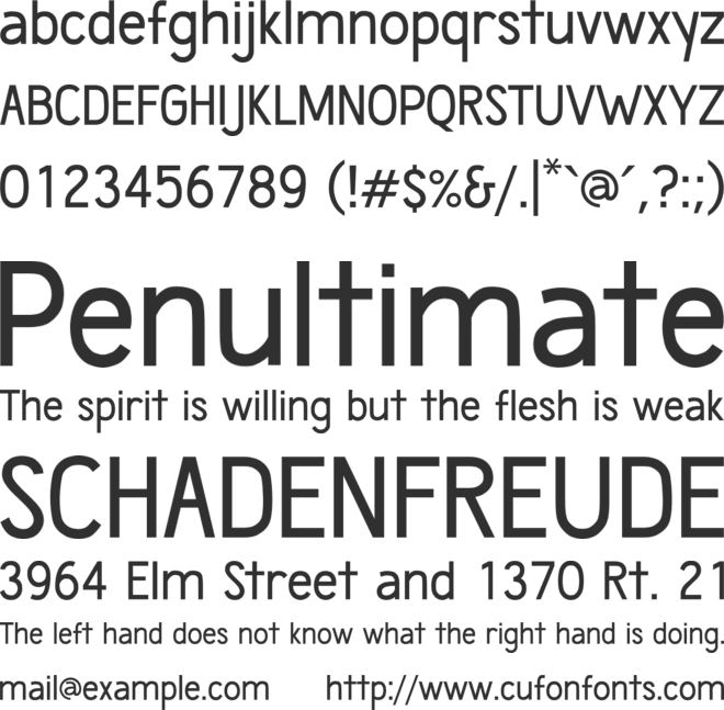 Wumbology font preview