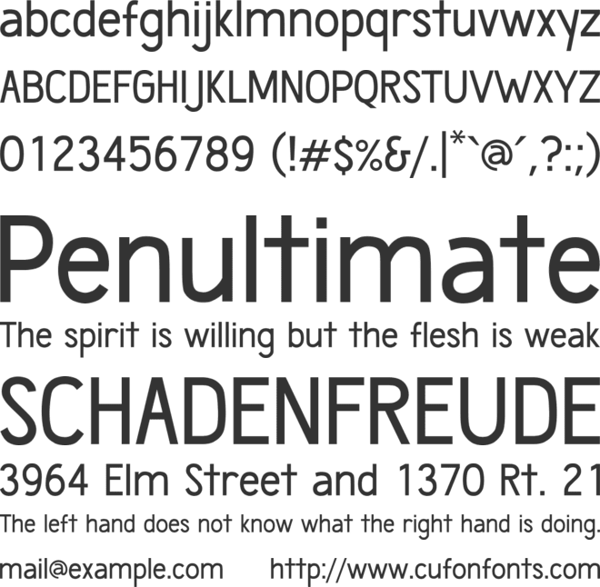 Wumbology font preview